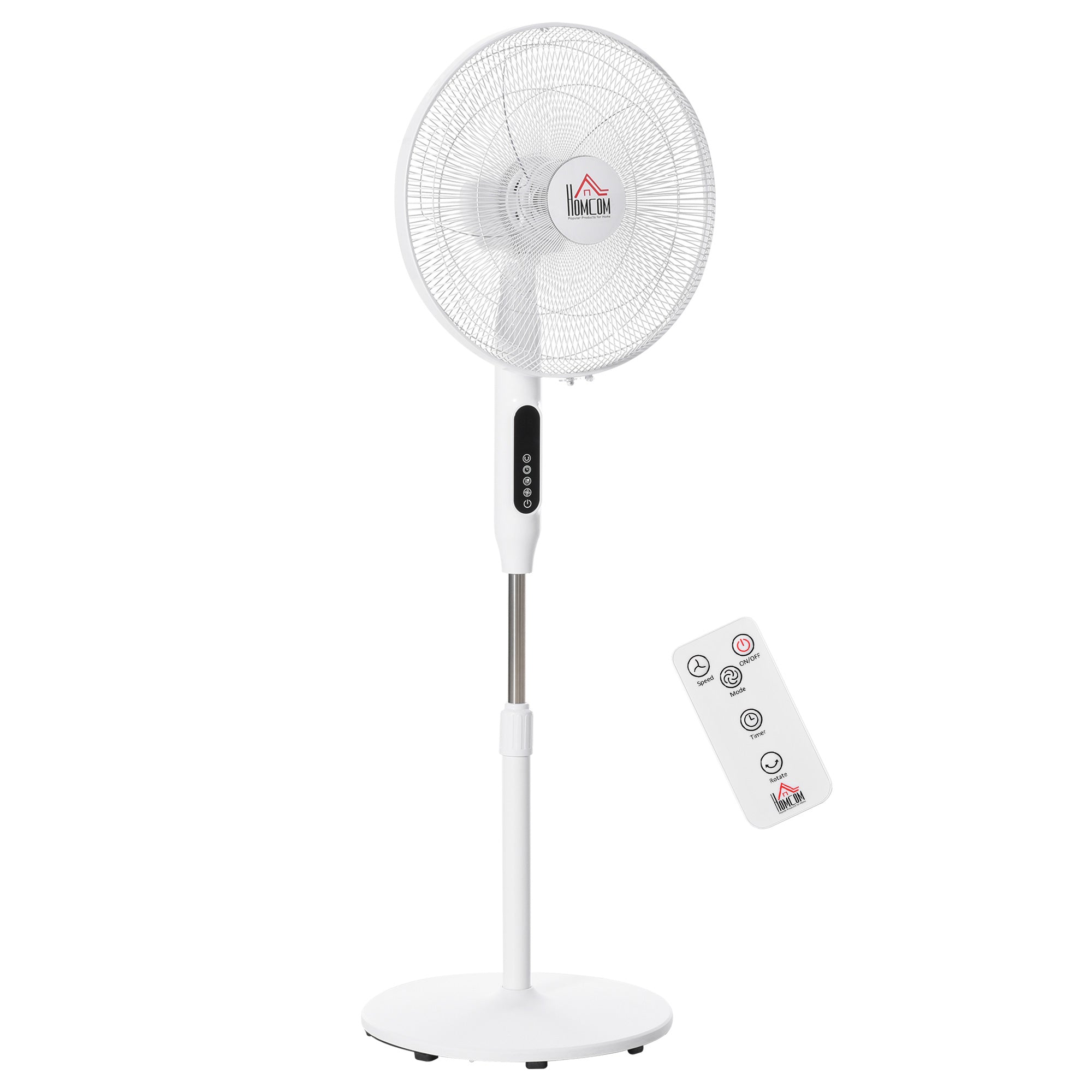 Oscillating Pedestal Fan with Remote - White 54" Tall-Fans-DECOROLALA