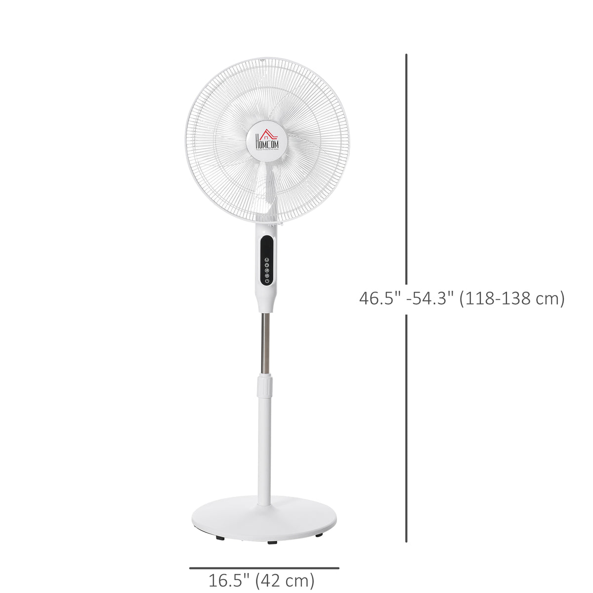Oscillating Pedestal Fan with Remote - White 54" Tall-Fans-DECOROLALA