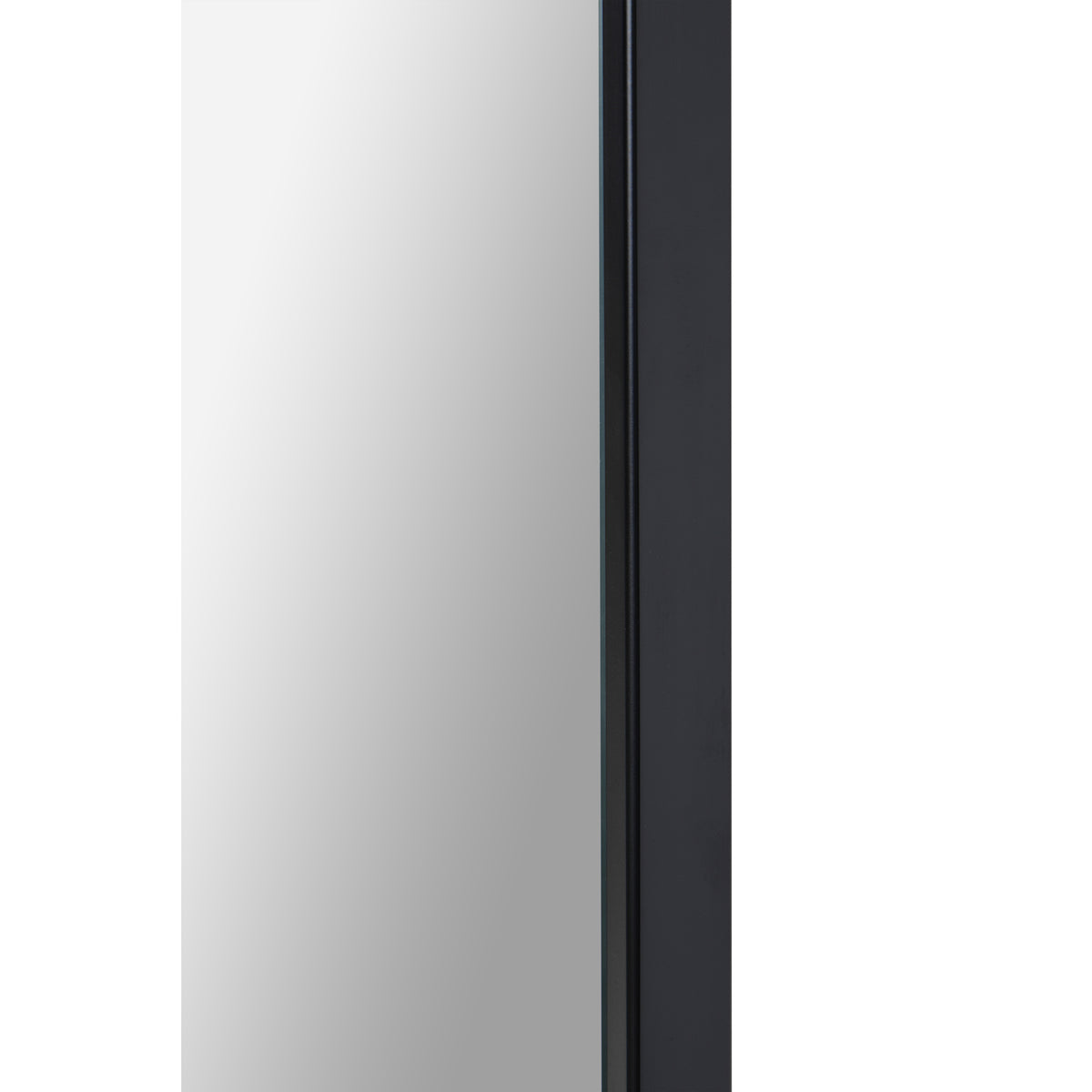 Otavi 35" Tall Square Wall Mirror, Black-Mirrors-DECOROLALA