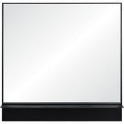 Otavi 35" Tall Square Wall Mirror, Black-Mirrors-DECOROLALA