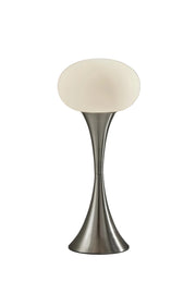 Otis Table Lamp 19" Brushed Steel Touch Switch-Lighting-DECOROLALA