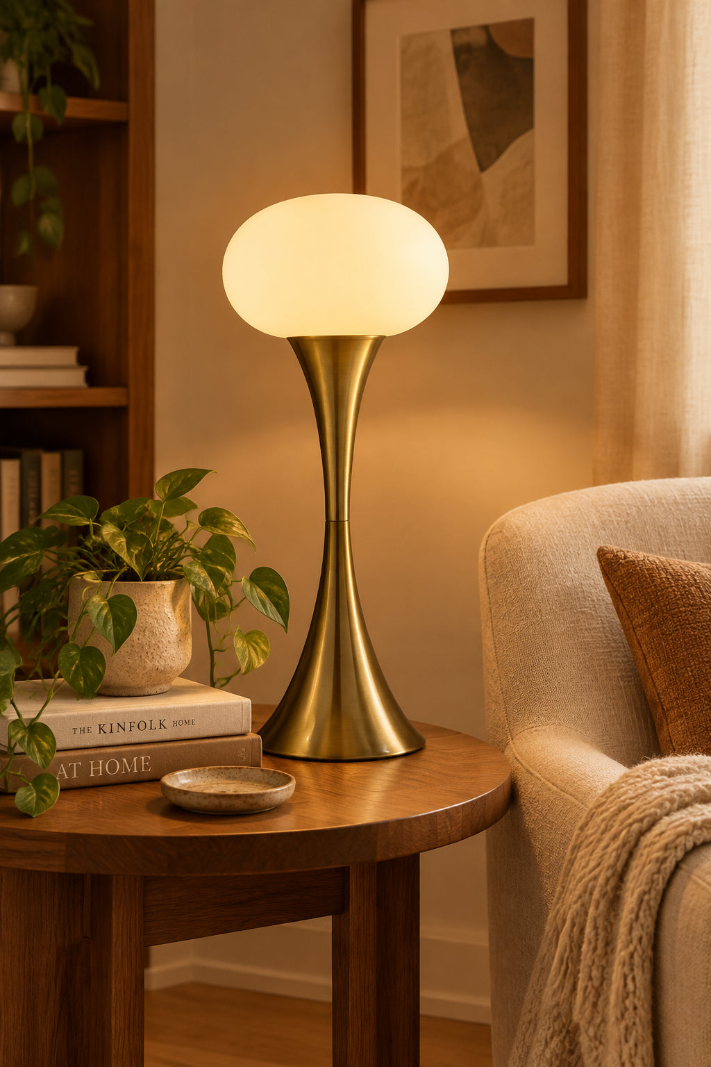 Otis Table Lamp - Antique Brass 19"-Lighting-DECOROLALA