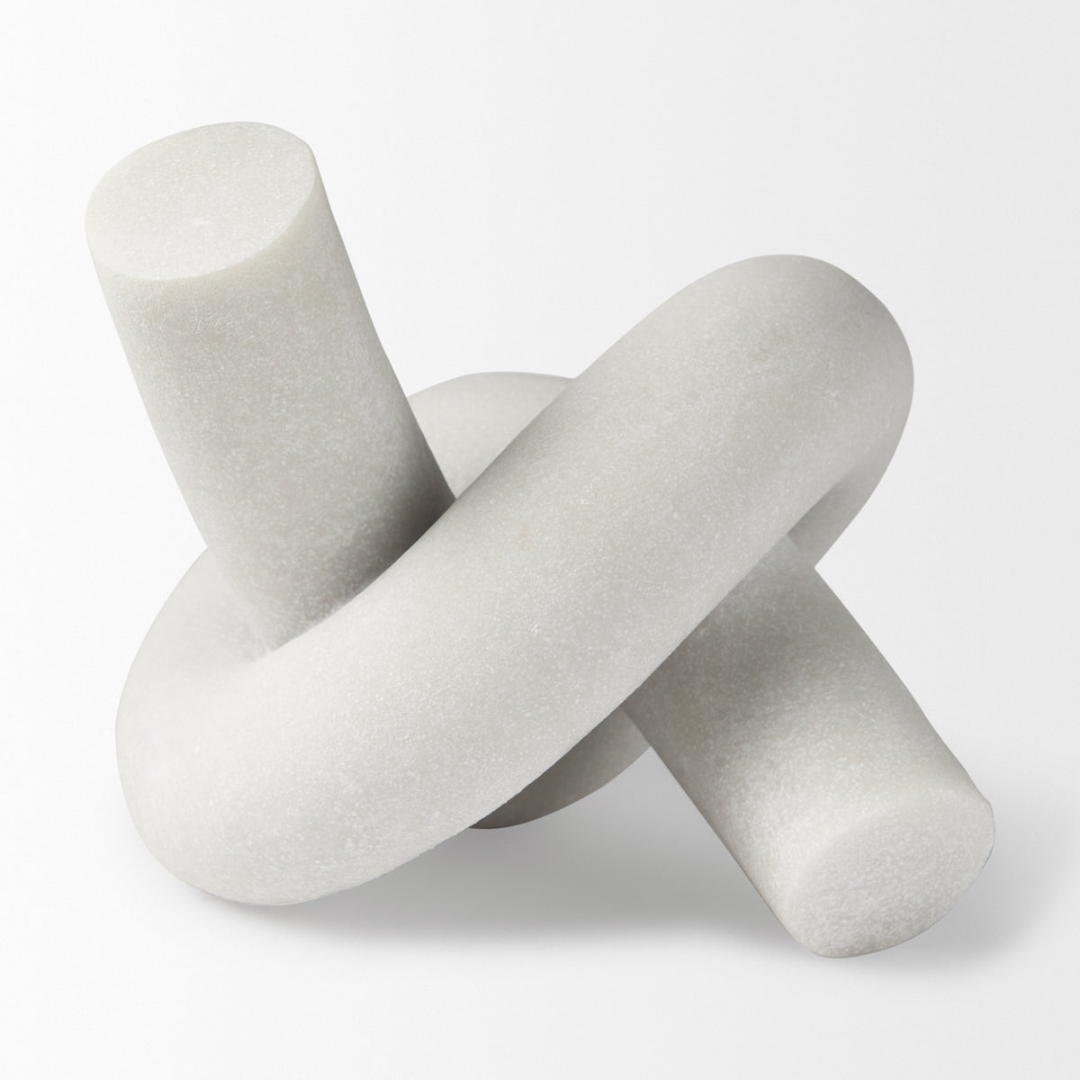 Otto Granite Resin Large Knot Sculpture - Cream-Objects-DECOROLALA