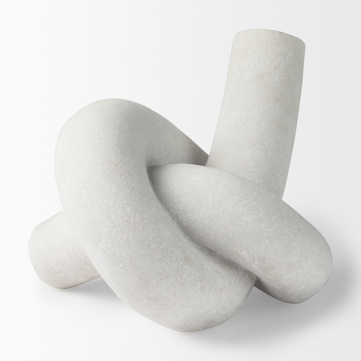 Otto Granite Resin Large Knot Sculpture - Cream-Objects-DECOROLALA