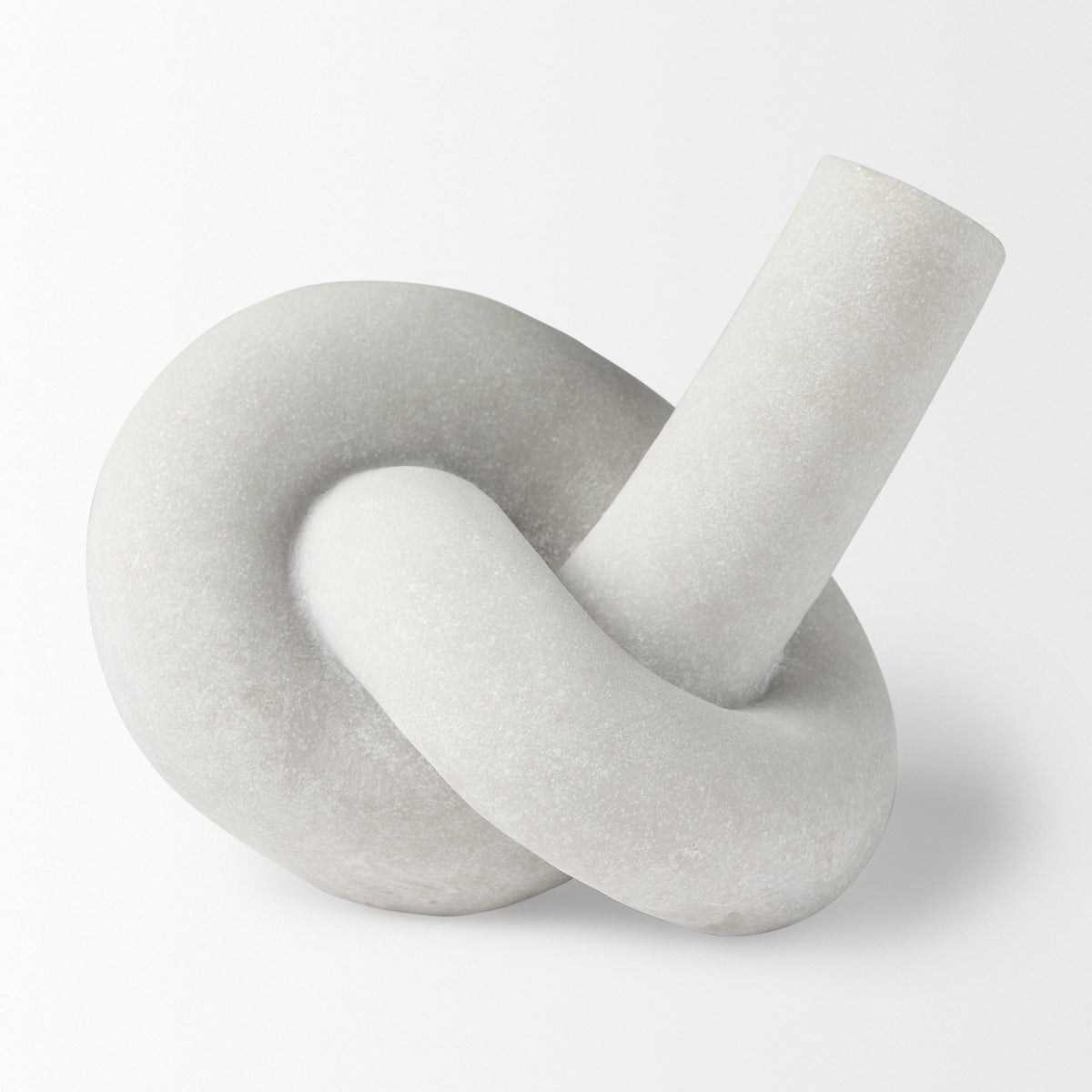 Otto Granite Resin Large Knot Sculpture - Cream-Objects-DECOROLALA