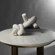 Otto Granite Resin Large Knot Sculpture - Cream-Objects-DECOROLALA