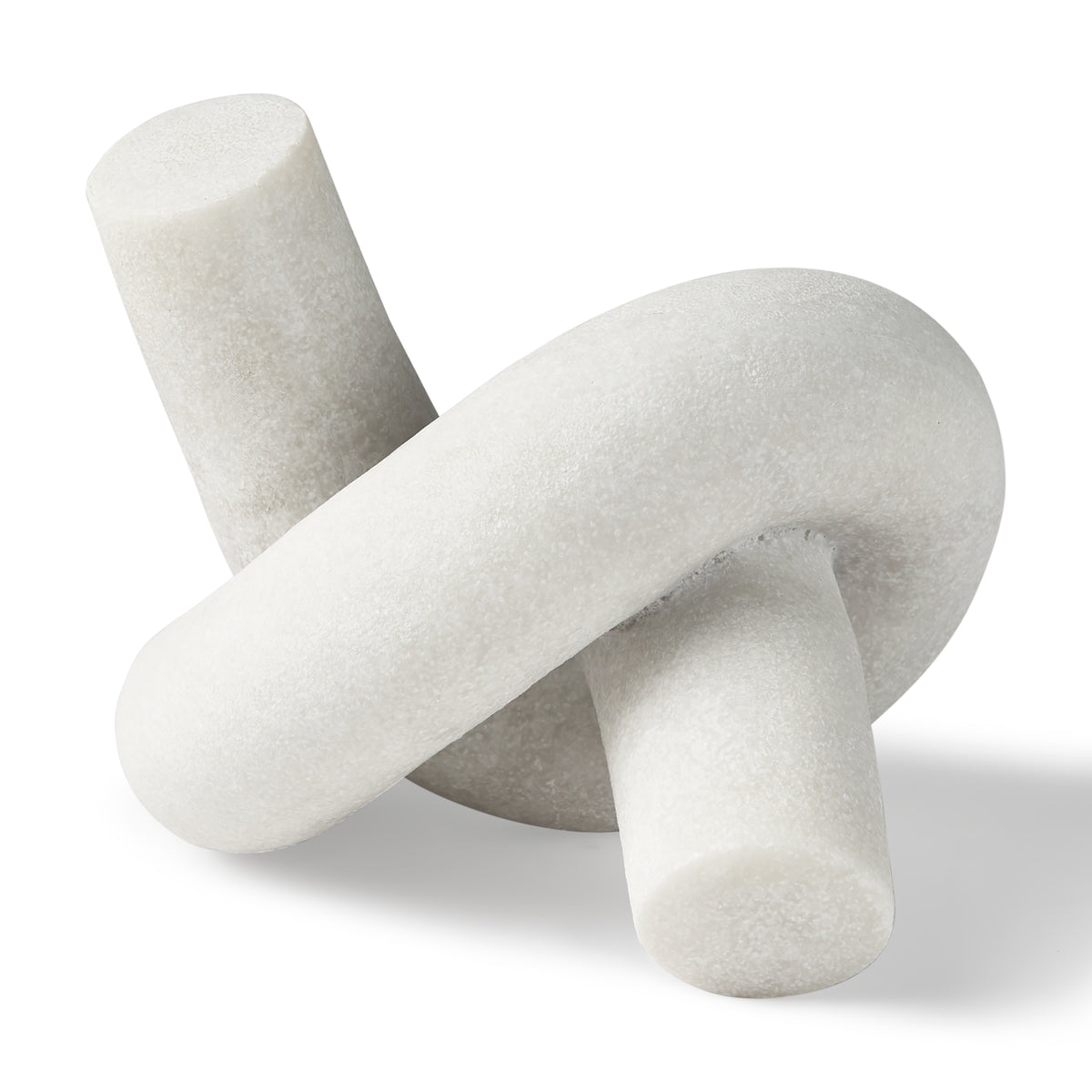 Otto Knot Sculpture - Cream Granite Resin Decorative Object-Objects-DECOROLALA