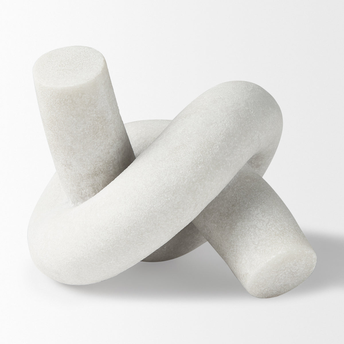Otto Knot Sculpture - Cream Granite Resin Decorative Object-Objects-DECOROLALA