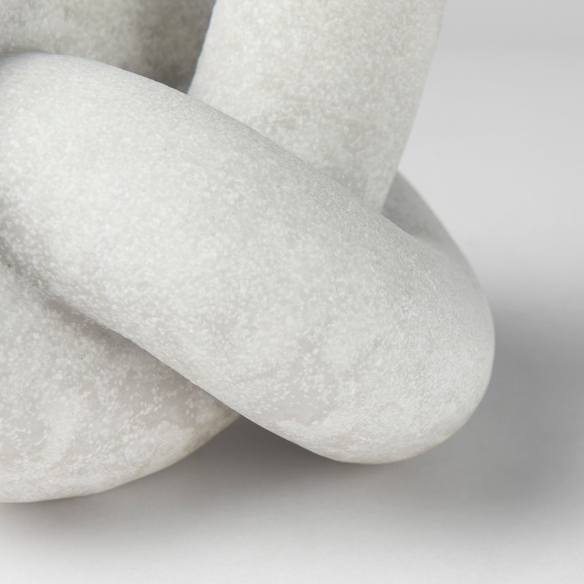 Otto Knot Sculpture - Cream Granite Resin Decorative Object-Objects-DECOROLALA
