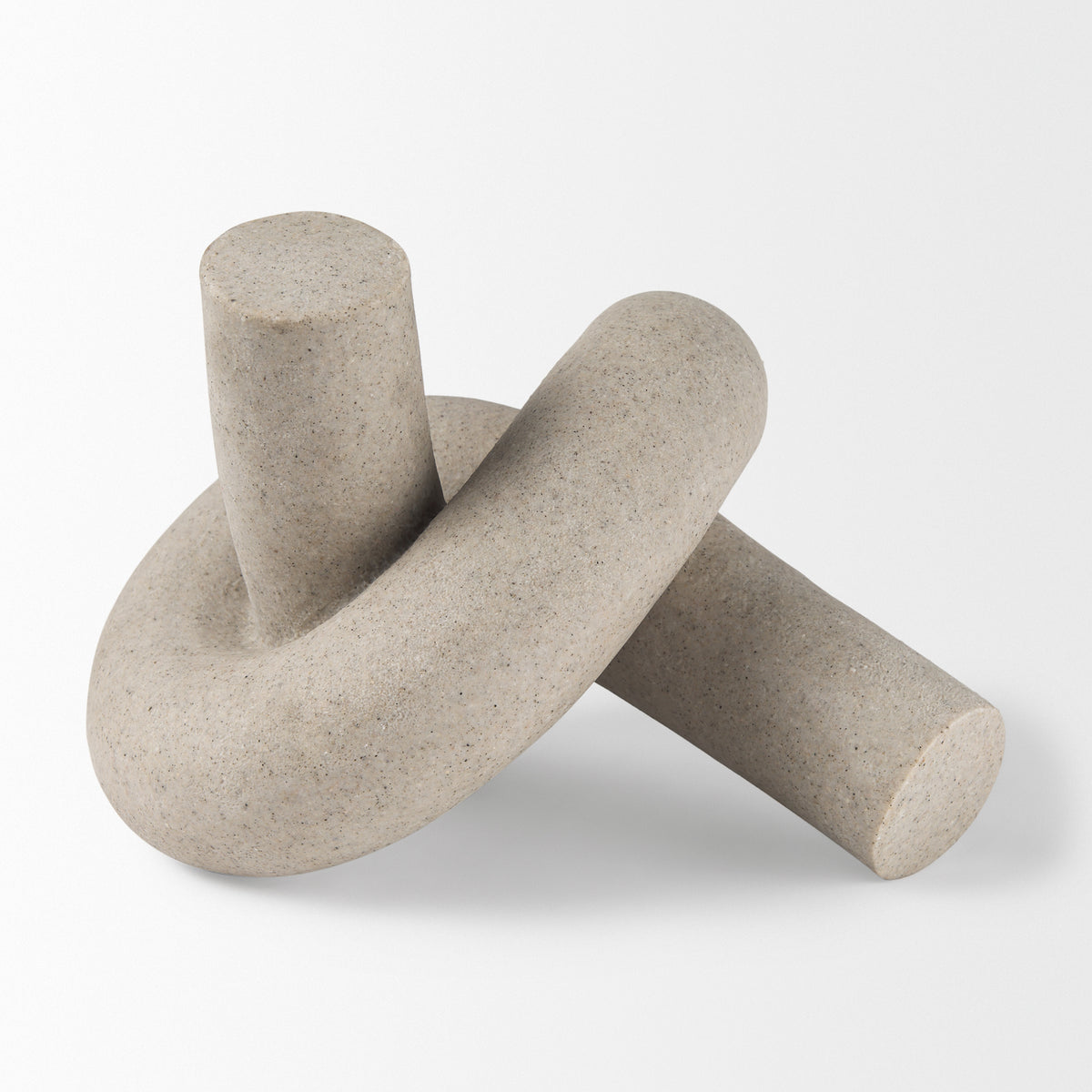 Otto Sandstone Resin Large Knot Sculpture Decorative Object-Objects-DECOROLALA