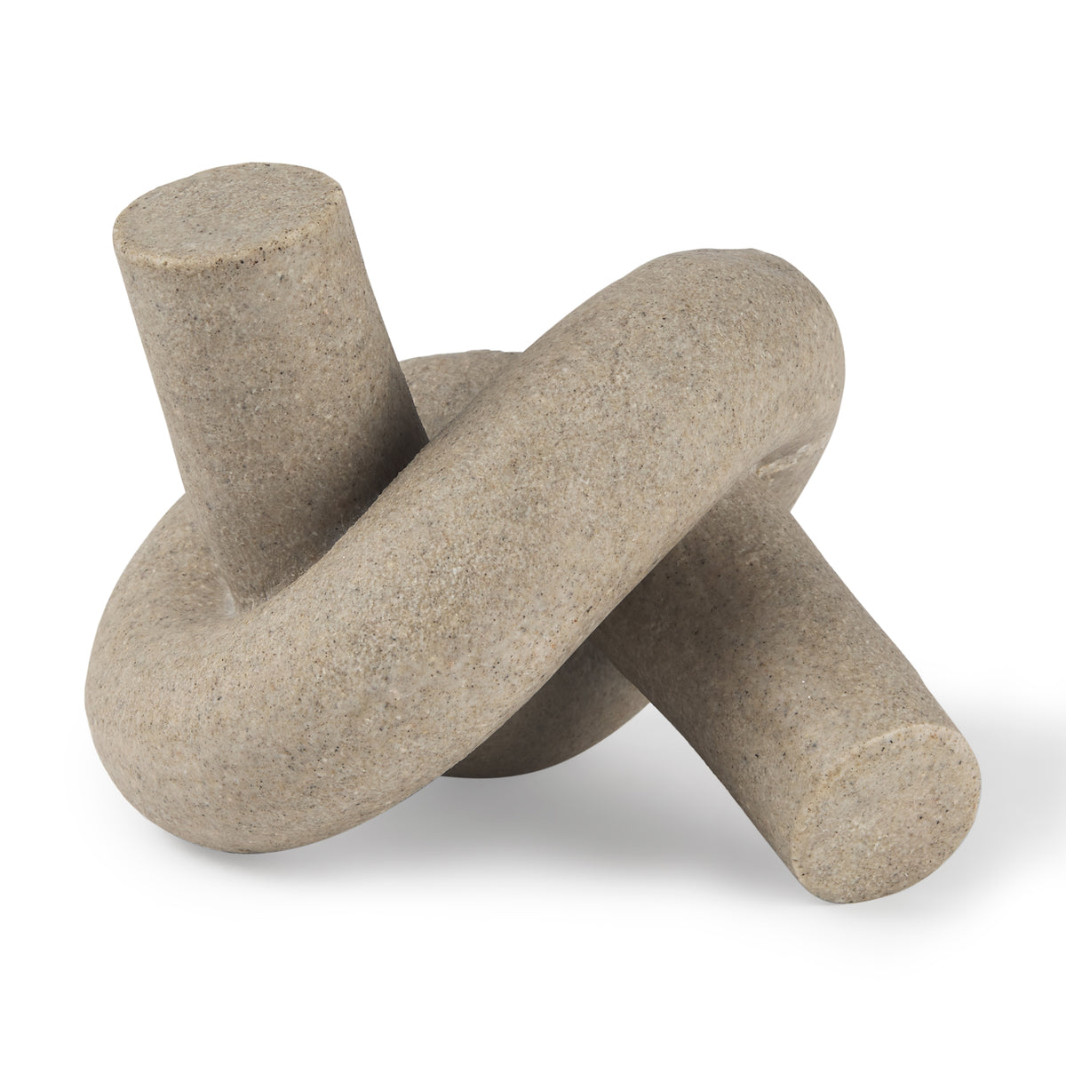 Otto Small Knot Sculpture - Sandstone Resin Decorative Object-Decorative Objects-DECOROLALA