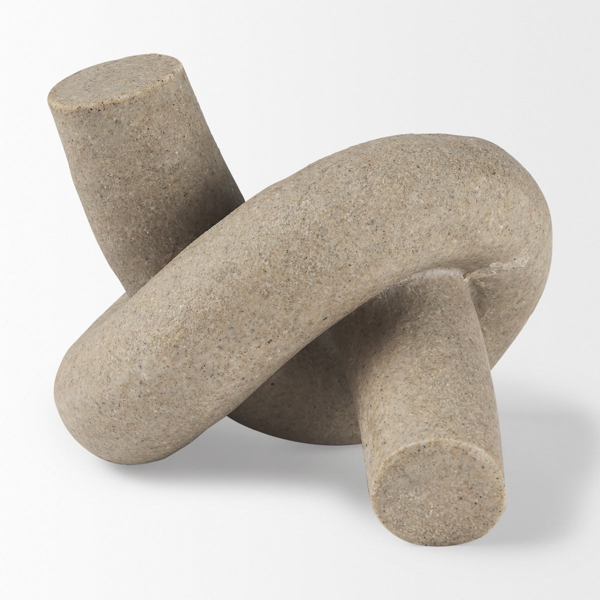 Otto Small Knot Sculpture - Sandstone Resin Decorative Object-Objects-DECOROLALA
