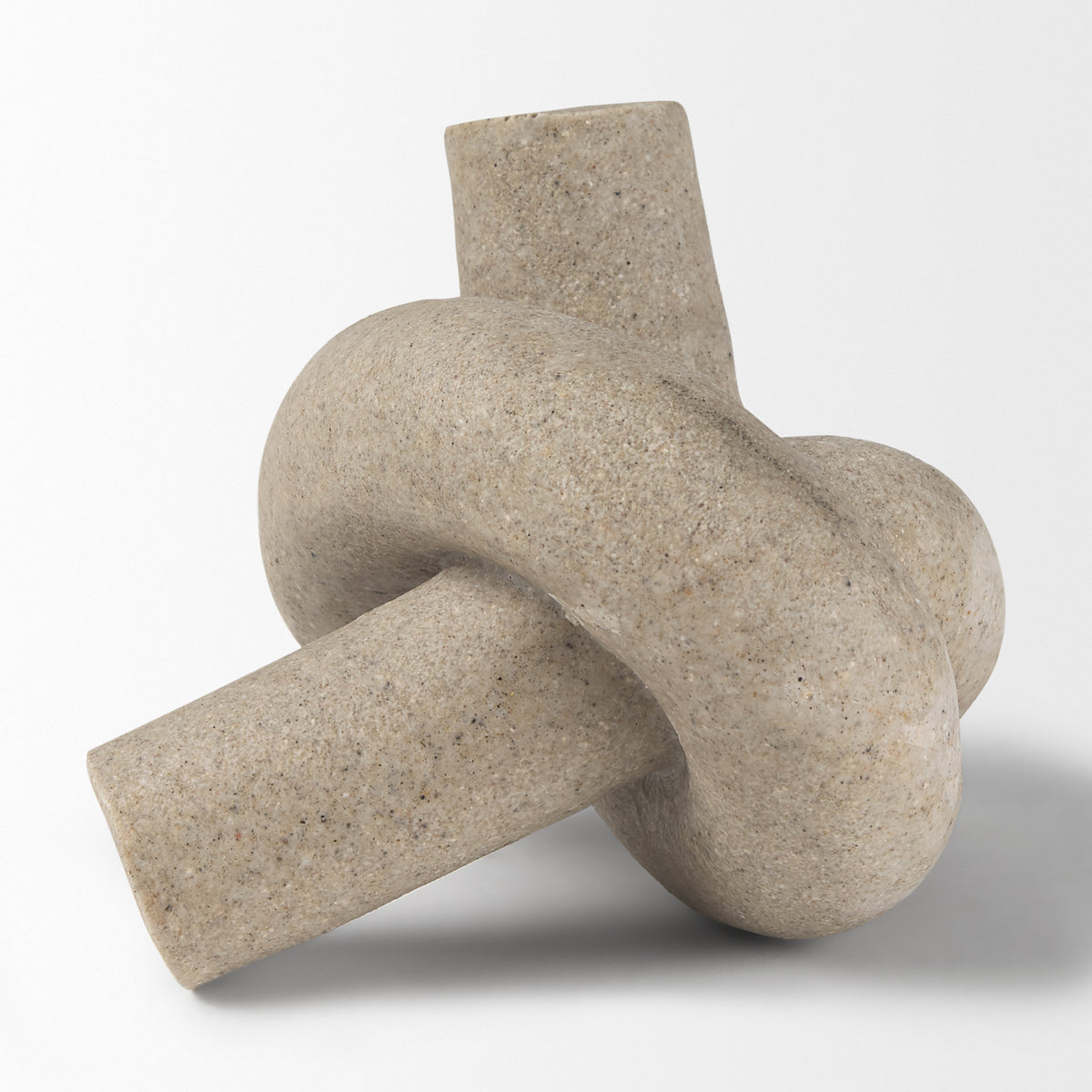Otto Small Knot Sculpture - Sandstone Resin Decorative Object-Objects-DECOROLALA