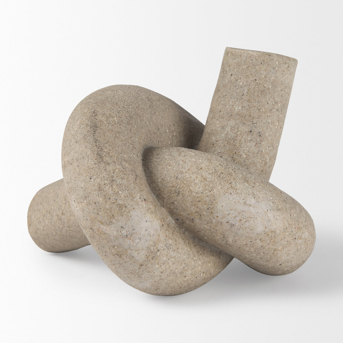 Otto Small Knot Sculpture - Sandstone Resin Decorative Object-Objects-DECOROLALA