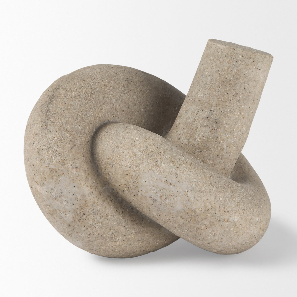 Otto Small Knot Sculpture - Sandstone Resin Decorative Object-Objects-DECOROLALA