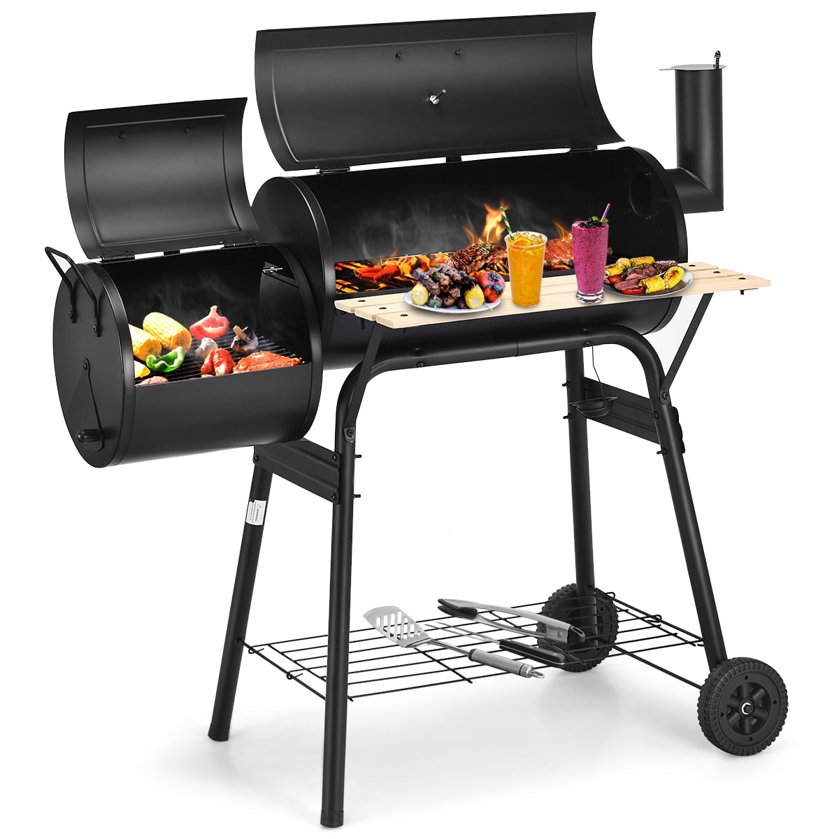 Outdoor BBQ Grill Barbecue Pit Patio Cooker-Outdoor Grills-DECOROLALA