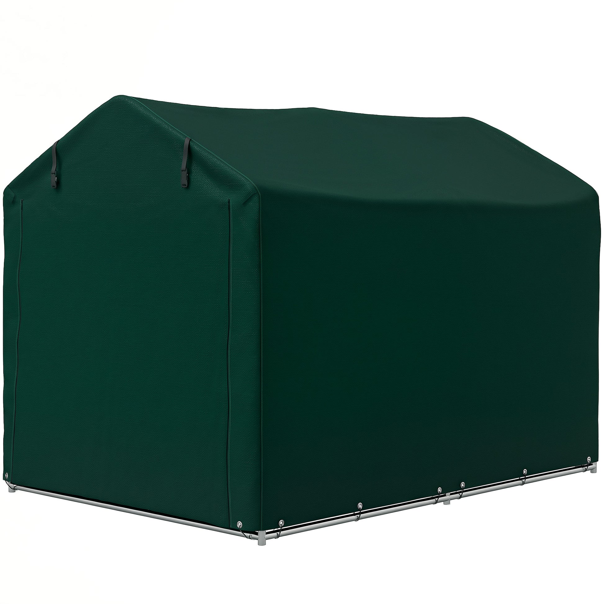 Outdoor Bike Storage Shed - Dark Green 87" x 62" x 65"-Patio & Garden > Lawn & Garden > Sheds > Portable Shed-DECOROLALA