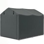 Outdoor Bike Storage Shed - Dark Grey 87" x 62" x 65"-Patio & Garden > Lawn & Garden > Sheds-DECOROLALA