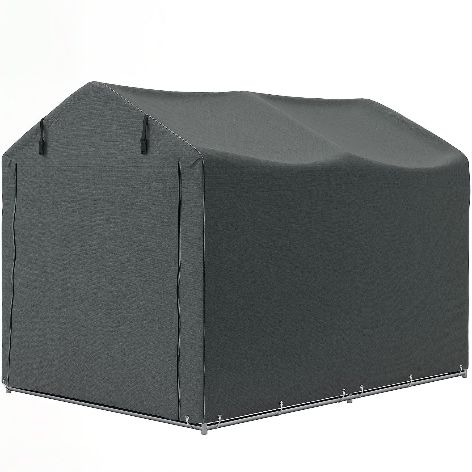 Outdoor Bike Storage Shed - Dark Grey 87" x 62" x 65"-Patio & Garden > Lawn & Garden > Sheds-DECOROLALA