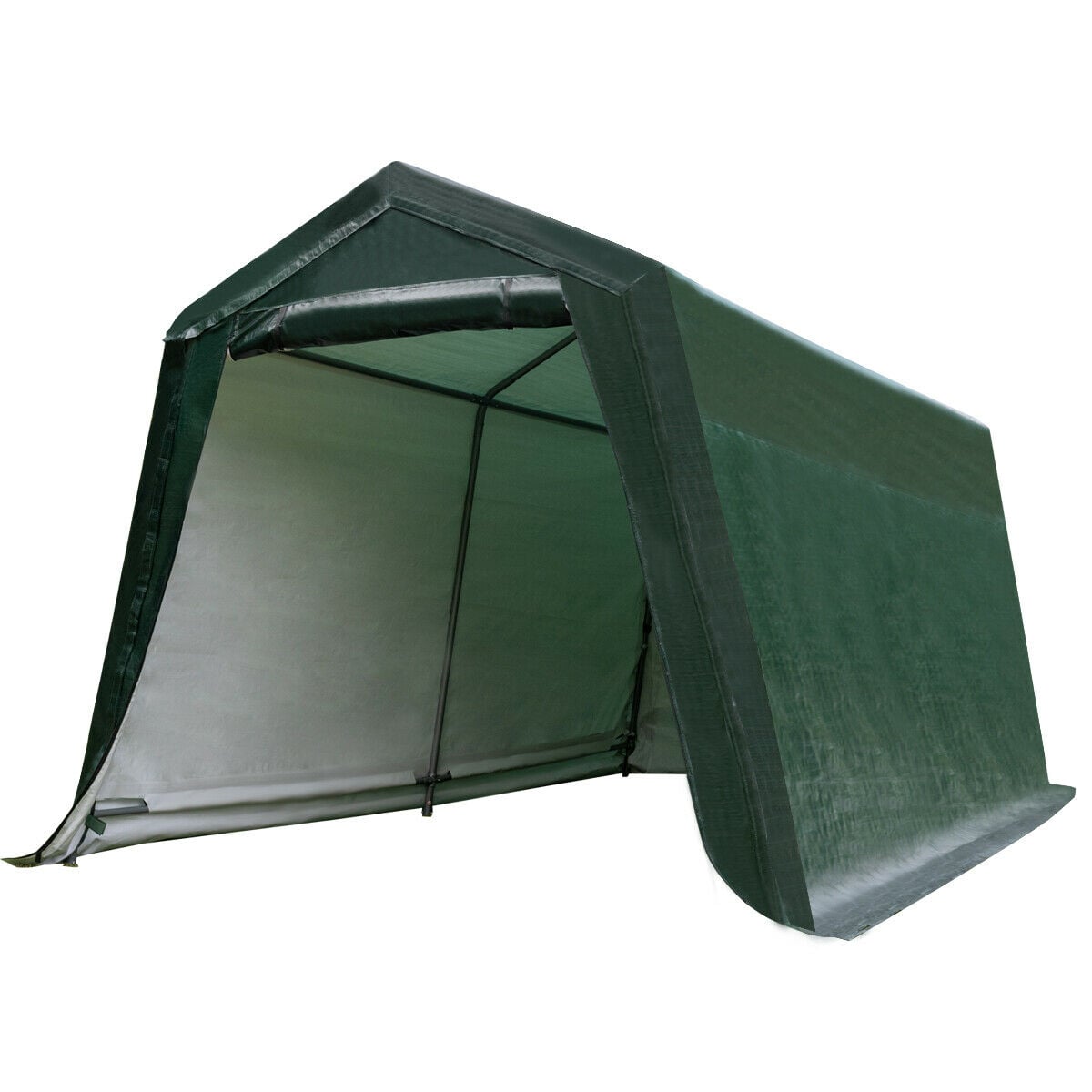 Outdoor Carport Shed with Sidewalls and Waterproof Ripstop Cover-10 x 10 ft-Carports-DECOROLALA