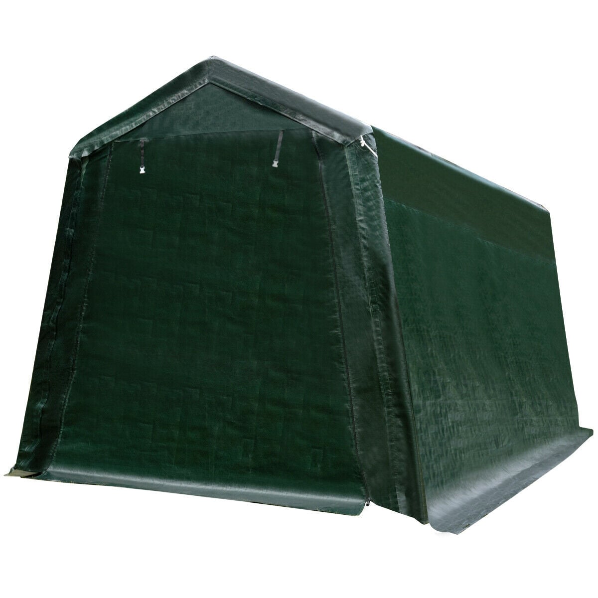 Outdoor Carport Shed with Sidewalls and Waterproof Ripstop Cover-10 x 10 ft-Carports-DECOROLALA