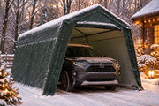 Outdoor Carport Shed with Sidewalls and Waterproof Ripstop Cover-10 x 10 ft-Carports-DECOROLALA