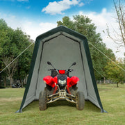 Outdoor Carport Shed with Sidewalls and Waterproof Ripstop Cover-6 x 8 ft-Carports-DECOROLALA