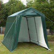 Outdoor Carport Shed with Sidewalls and Waterproof Ripstop Cover-7 x 12 ft-Carports-DECOROLALA