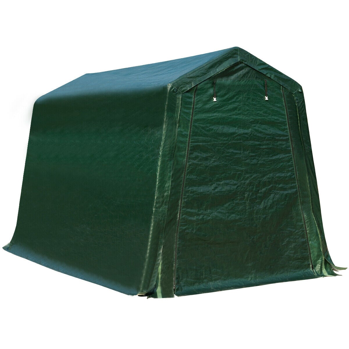 Outdoor Carport Shed with Sidewalls and Waterproof Ripstop Cover-7 x 12 ft-Carports-DECOROLALA