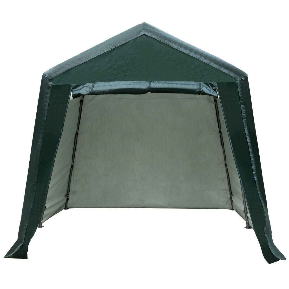 Outdoor Carport Shed with Sidewalls and Waterproof Ripstop Cover-8 x 14 ft-Carports-DECOROLALA