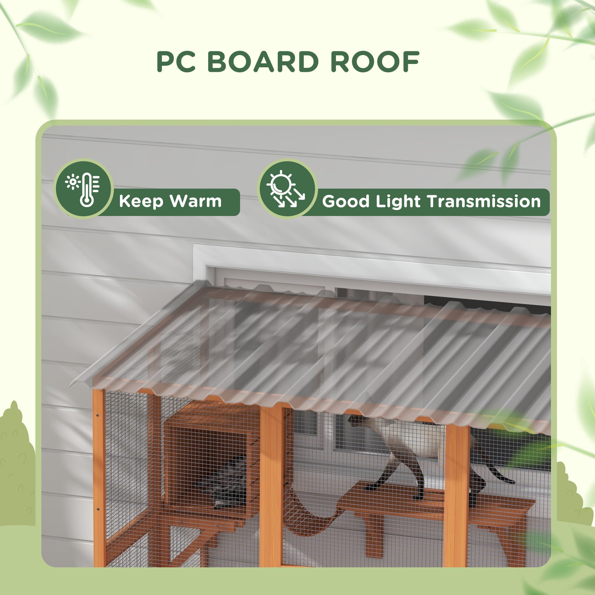 Outdoor Cat Enclosure - Orange Multi-Level Catio Case-DECOROLALA