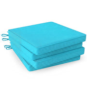 Outdoor Chair Cushion Set of 4 Waterproof Olefin Seat Cushions-Turquoise-Outdoor Furniture Accessories-DECOROLALA