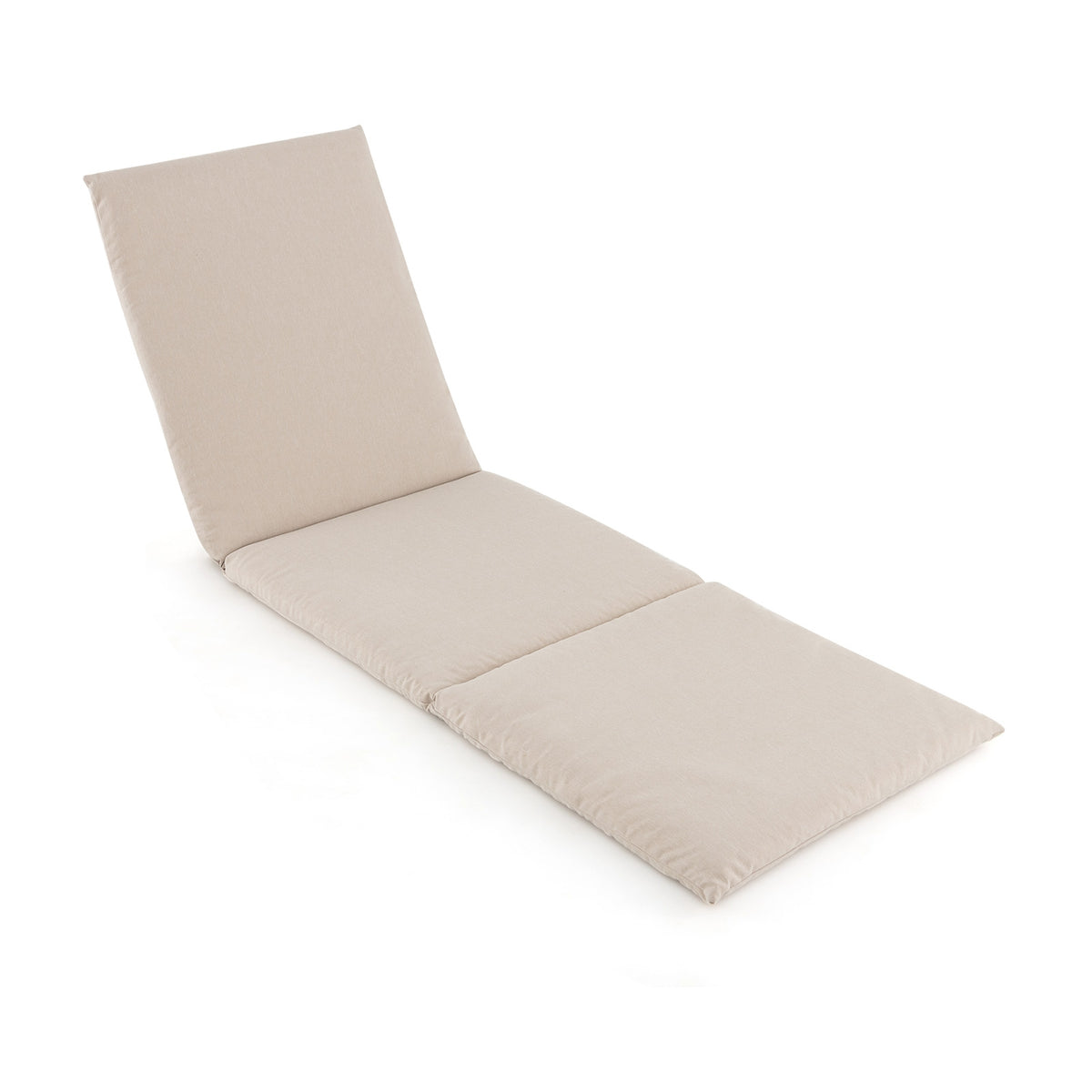 Outdoor Chaise Lounge Cushion Patio Furniture Folding Pad with Fixing Straps-Beige-Outdoor Furniture Accessories-DECOROLALA