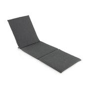Outdoor Chaise Lounge Cushion Patio Furniture Folding Pad with Fixing Straps-Dark Gray-Outdoor Furniture Accessories-DECOROLALA