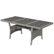 Outdoor Dining Table 75" Grey - Seats 6-8-DECOROLALA