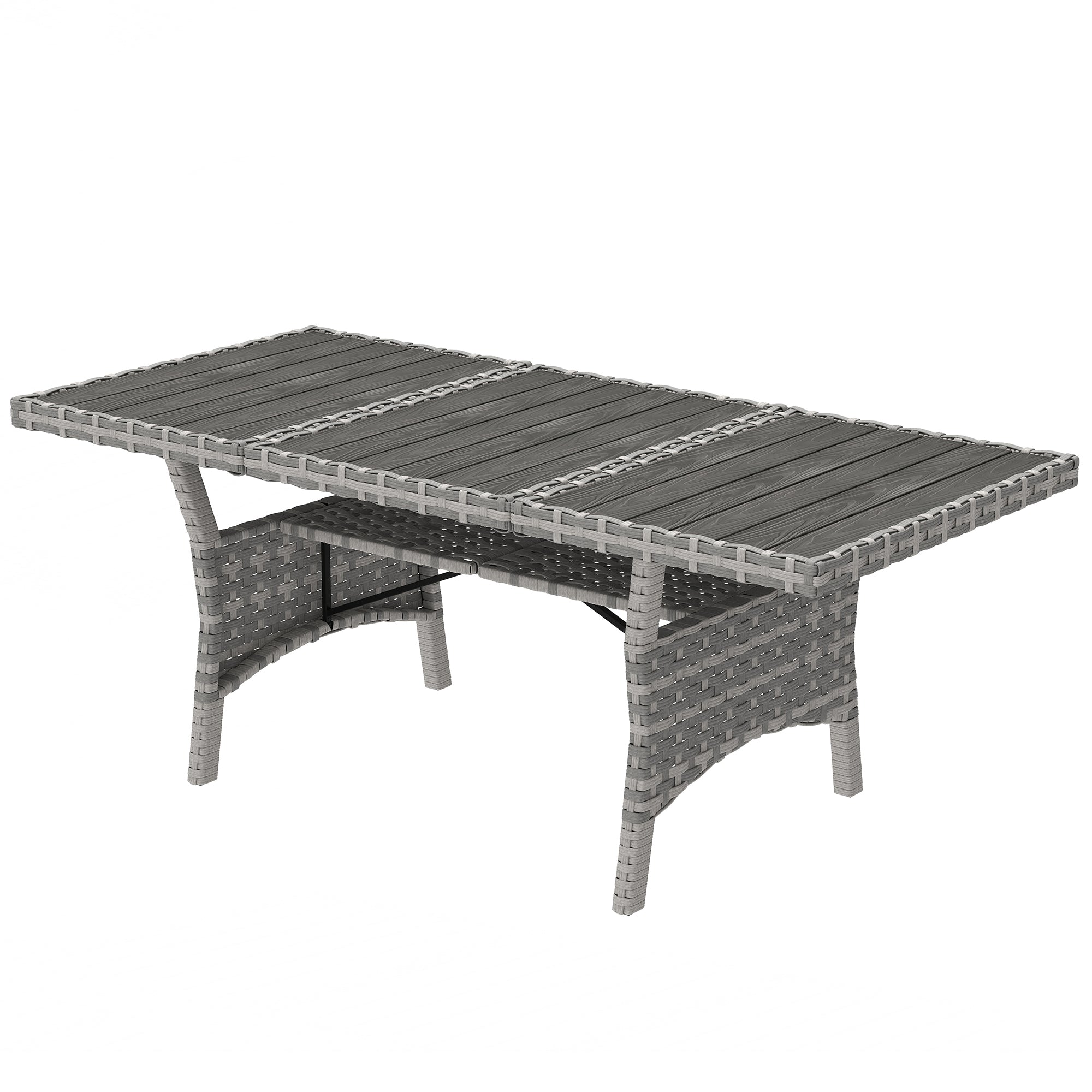 Outdoor Dining Table 75" Grey - Seats 6-8-DECOROLALA