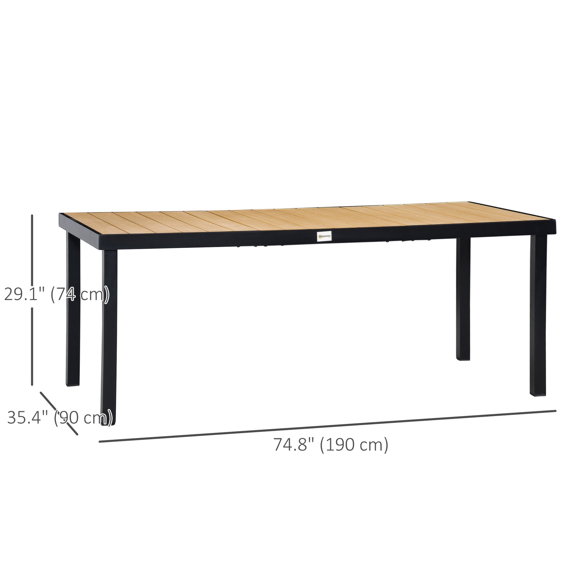 Outdoor Dining Table 75" x 35" - Natural-DECOROLALA