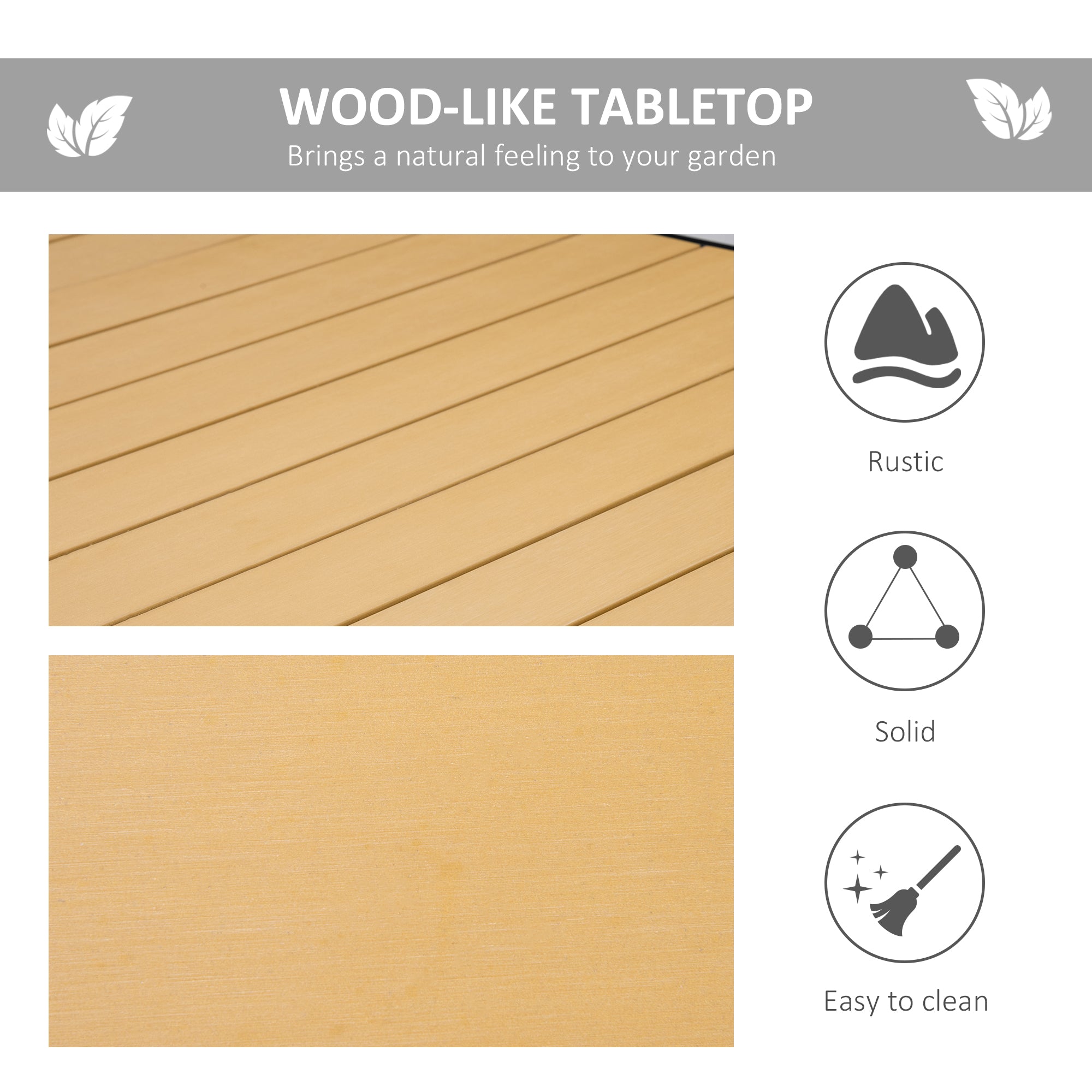 Outdoor Dining Table 75" x 35" - Natural-DECOROLALA