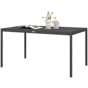 Outdoor Dining Table Aluminium 57" Dark Grey-DECOROLALA