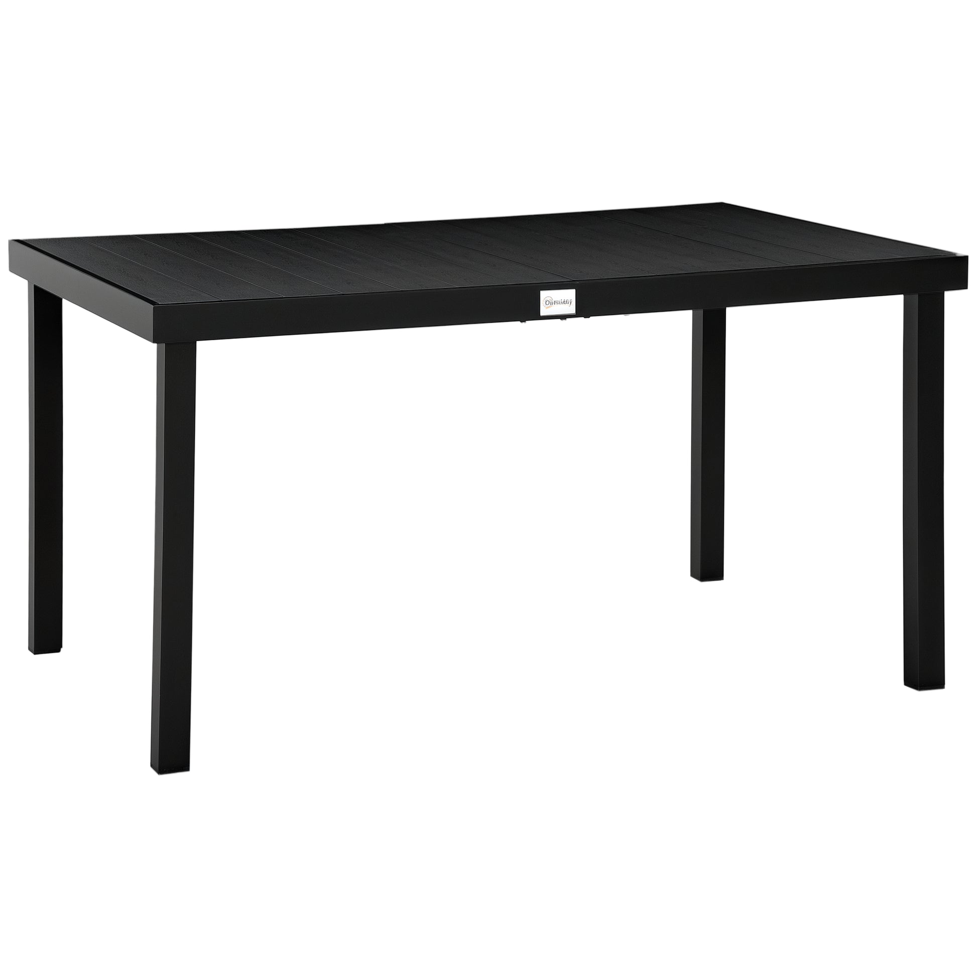 Outdoor Dining Table for 6 - Black 55"-DECOROLALA
