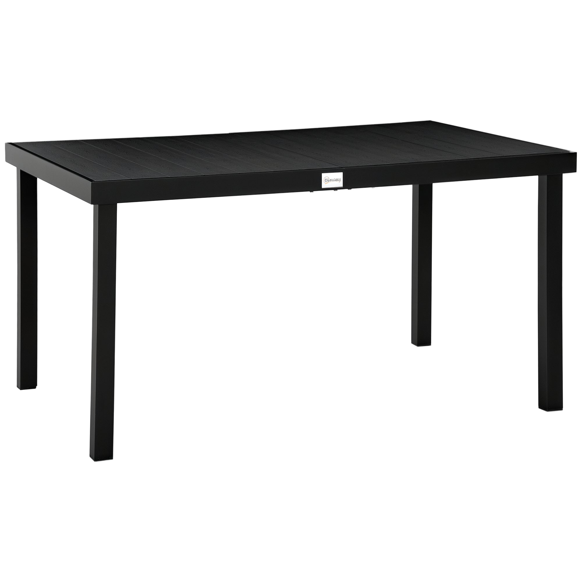 Outdoor Dining Table for 6 - Black 55"-DECOROLALA