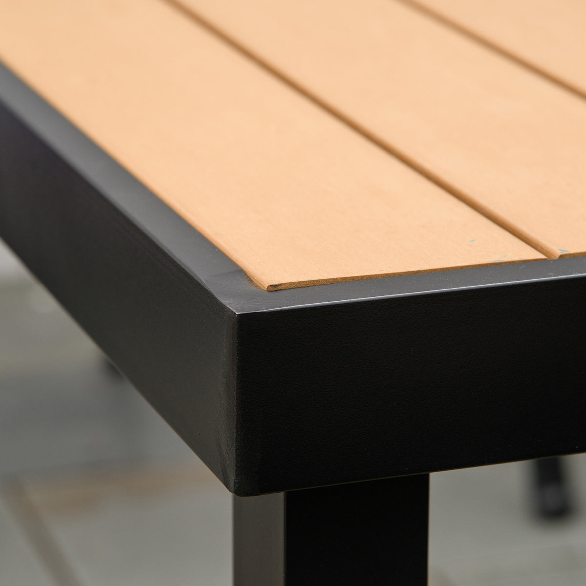Outdoor Dining Table for 6 - Natural 55"-Patio Dining Tables-DECOROLALA