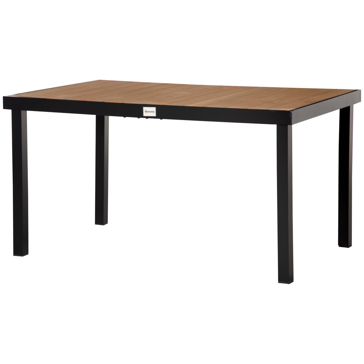 Outdoor Dining Table for 6 - Natural 55"-Patio Dining Tables-DECOROLALA