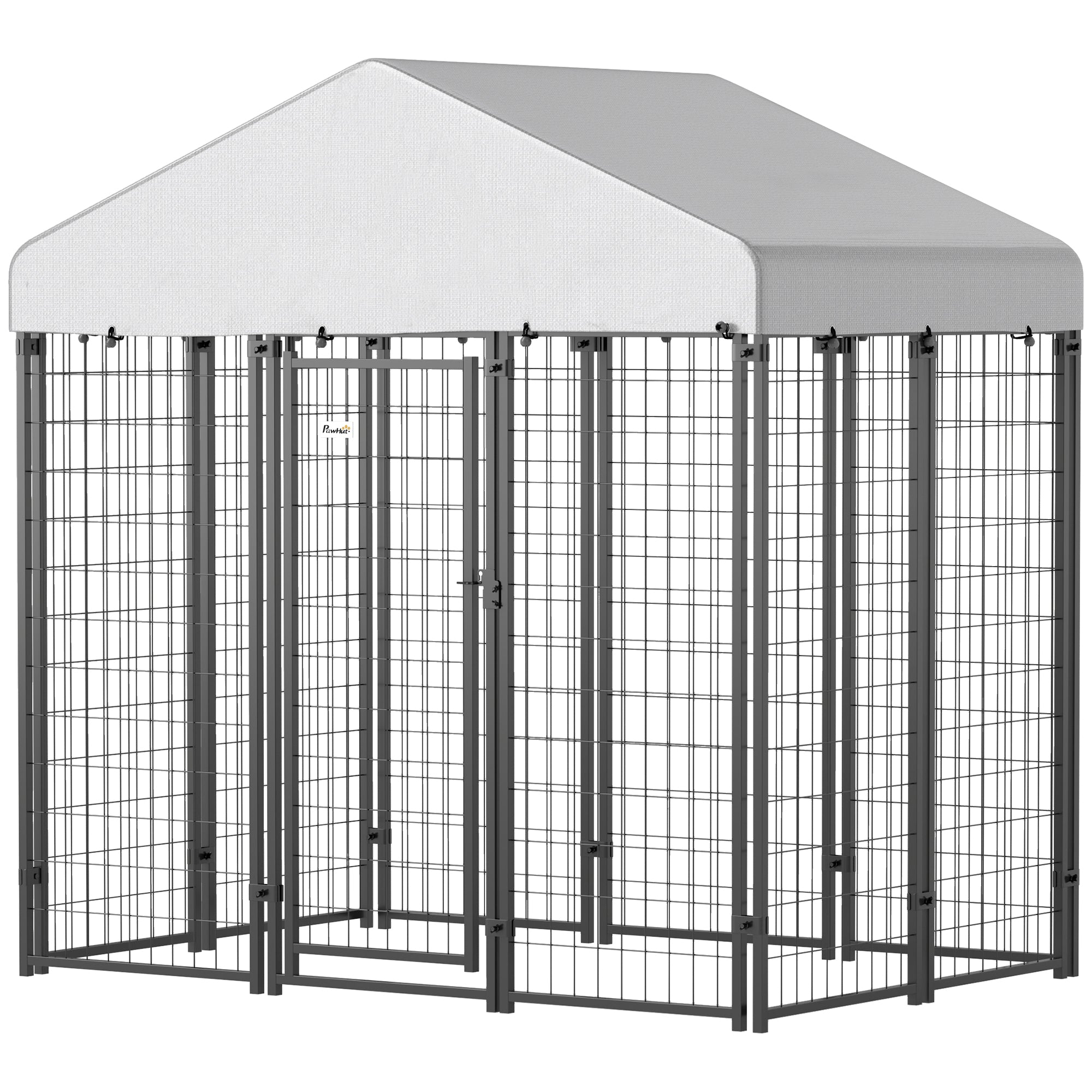 Outdoor Dog Kennel with UV-Resistant Cover - 6 x 4 x 6 ft-Dogs-DECOROLALA