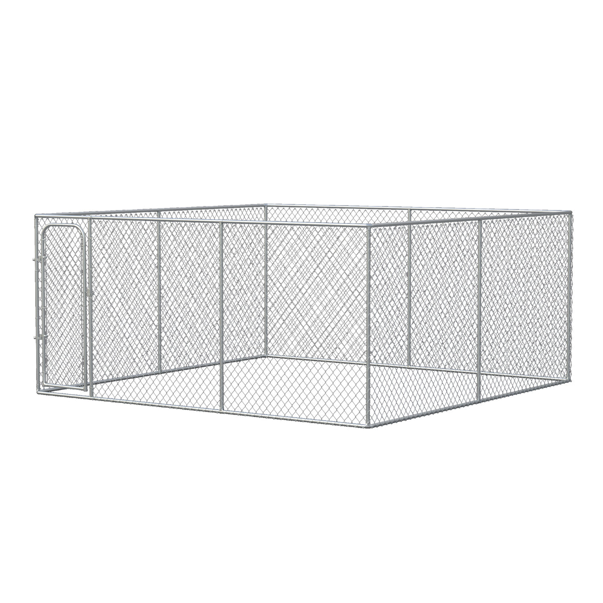 Outdoor Dog Playpen - 13' x 13' x 6' Galvanized Steel Kennel-Dog Supplies-DECOROLALA