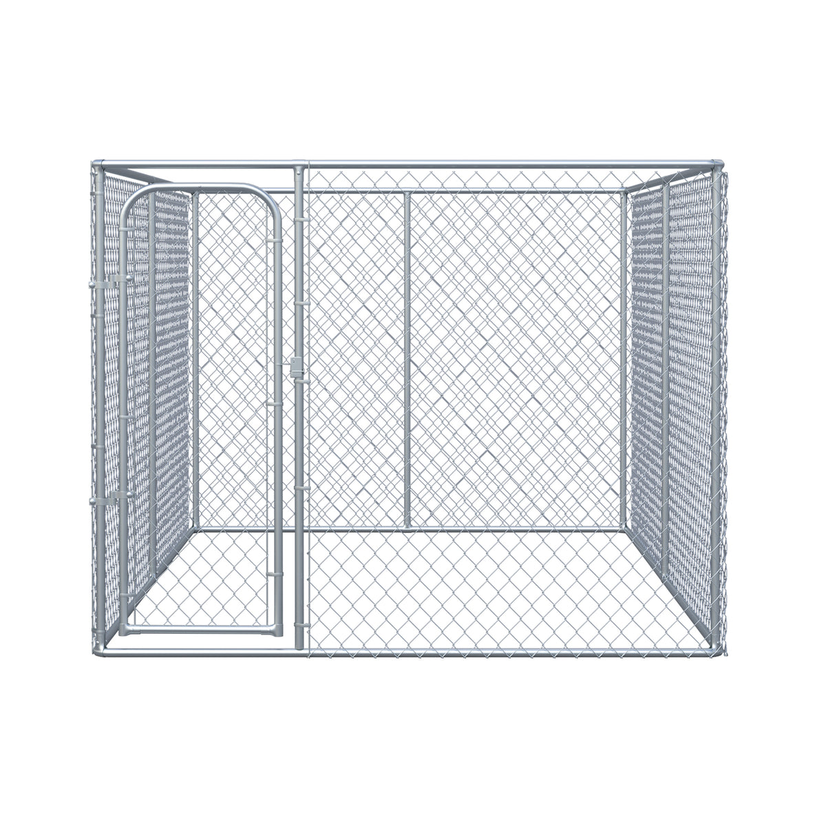 Outdoor Dog Playpen - 99 Sq. Ft. Galvanized Steel 13.1'x7.5'x6' Silver-Dog Supplies-DECOROLALA