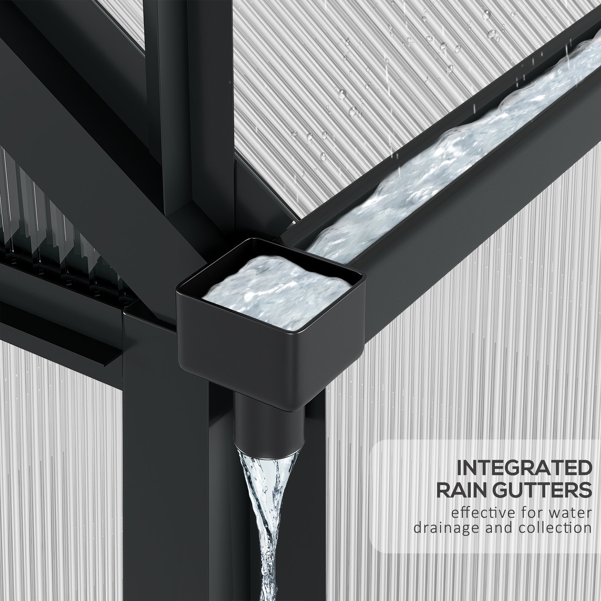 Outdoor Greenhouse Kit - 6.2' x 4.3' Grey Aluminum-DECOROLALA