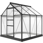 Outdoor Greenhouse Kit - Grey 6.2' x 6.3' x 6.6'-DECOROLALA