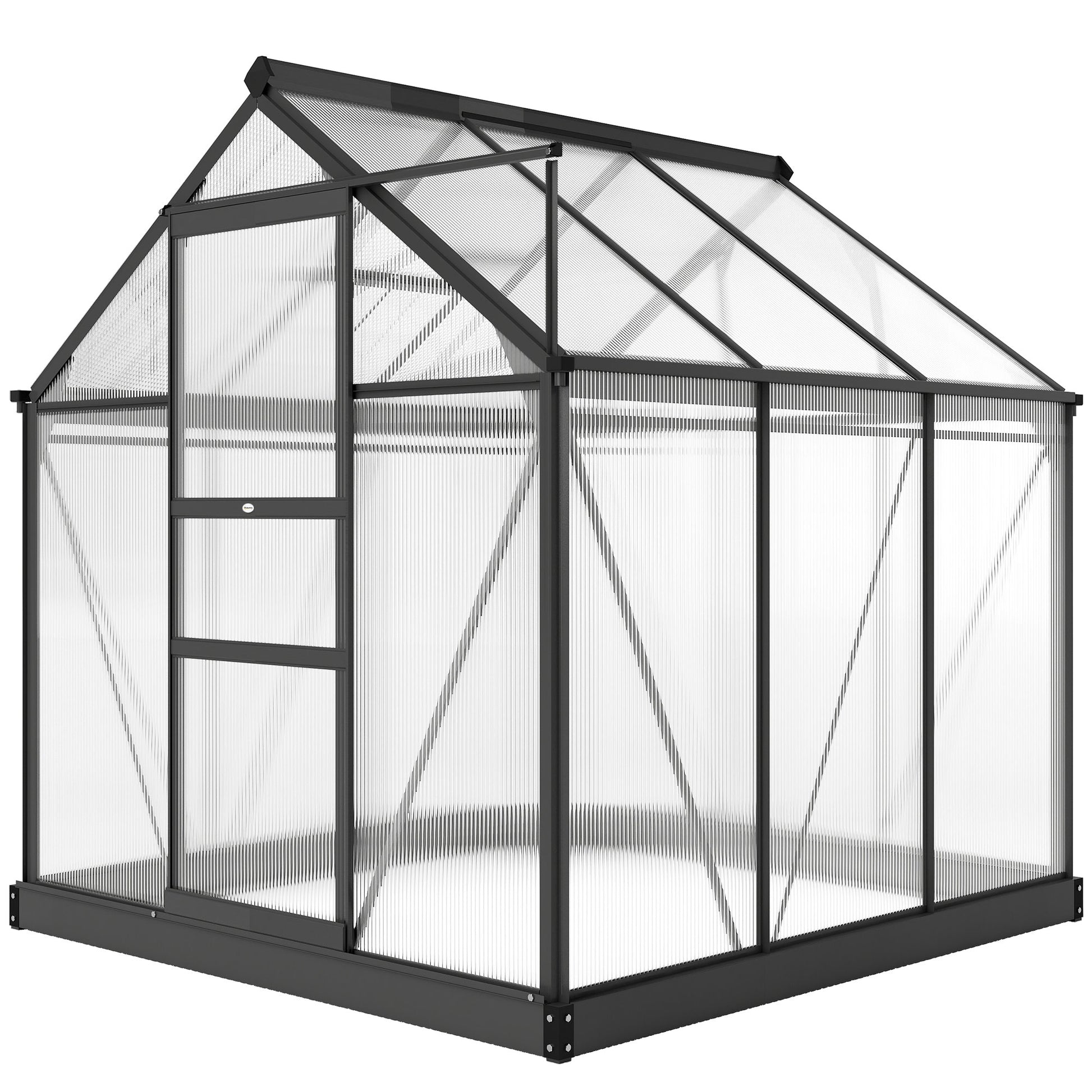 Outdoor Greenhouse Kit - Grey 6.2' x 6.3' x 6.6'-DECOROLALA