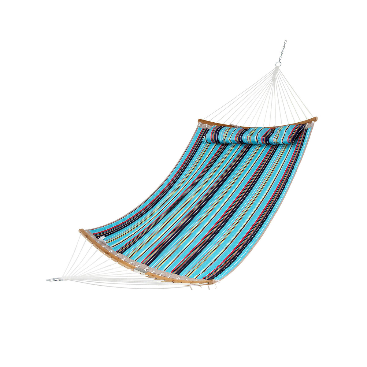 Outdoor Hammock with Detachable Pillow-Blue-Hammocks-DECOROLALA